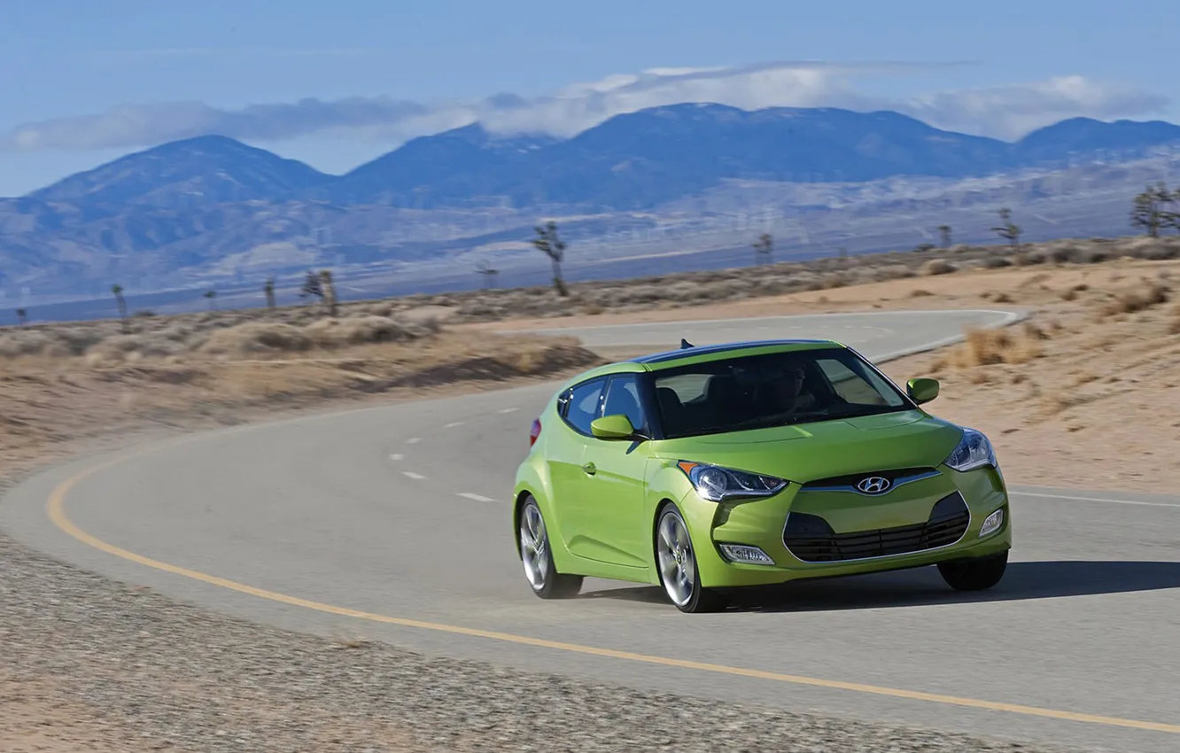 Photo wallpaper road, Concept, mountains, Hyundai