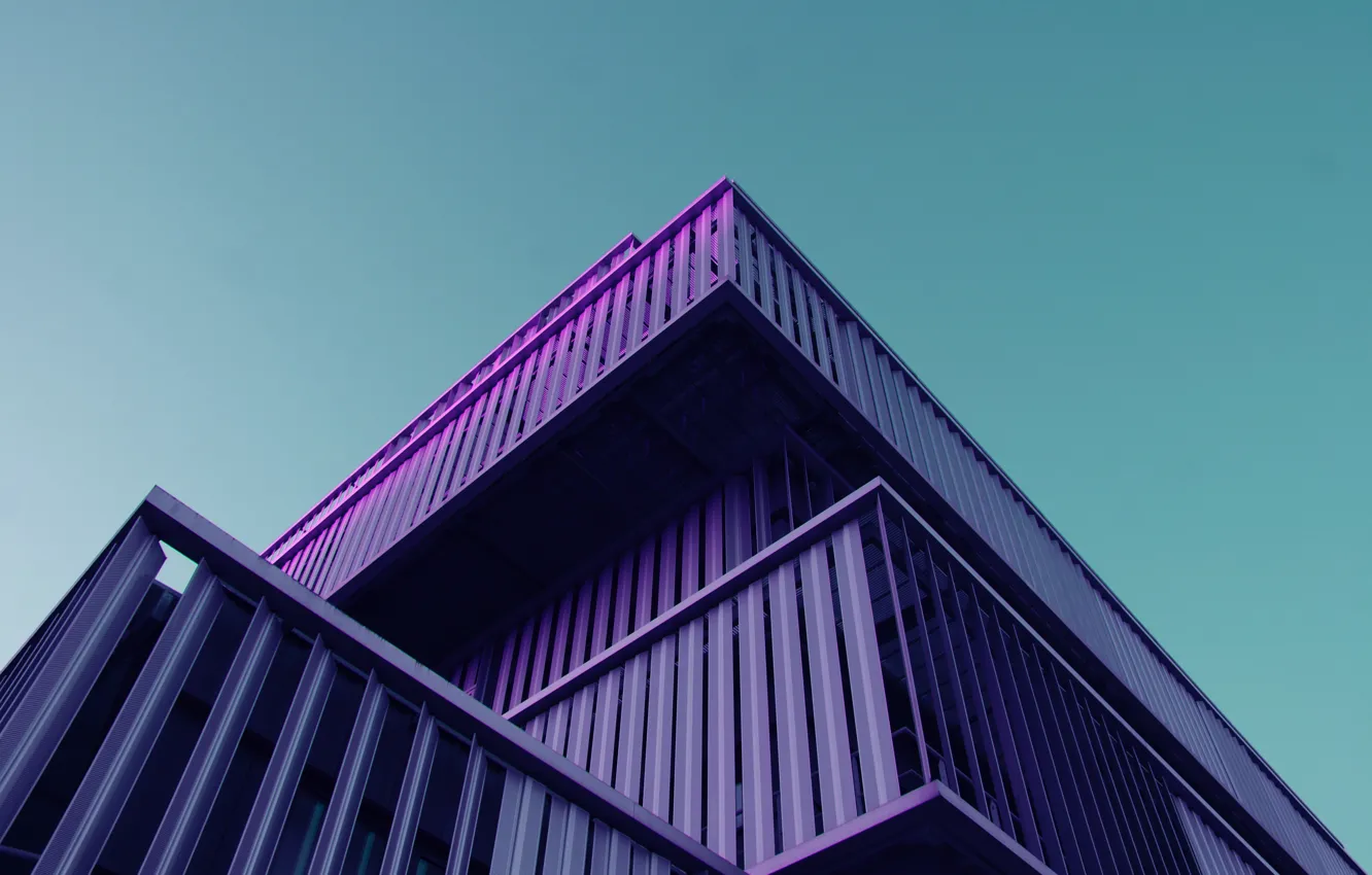 Photo wallpaper Purple, Architecture, Facade
