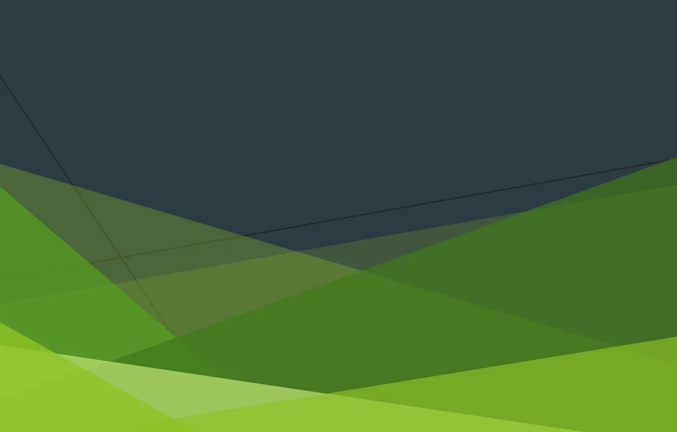 Photo wallpaper line, green, anthracite, intersect