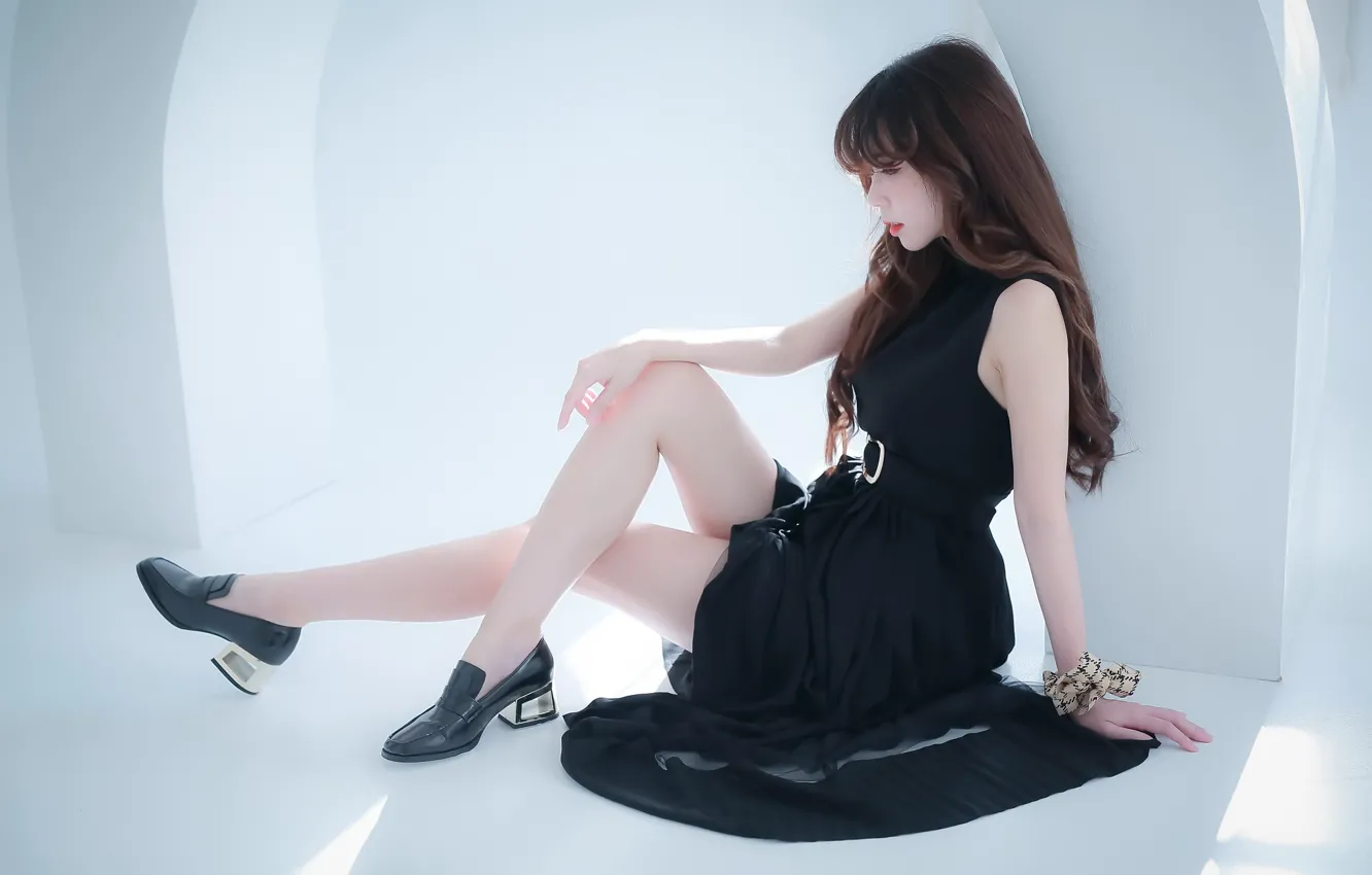 Photo wallpaper girl, pose, Asian