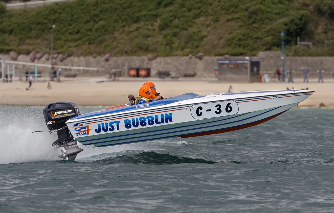 Photo wallpaper race, boat, speed