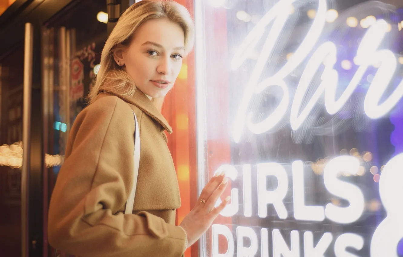 Photo wallpaper look, girl, blonde, Maxim Mikhailov