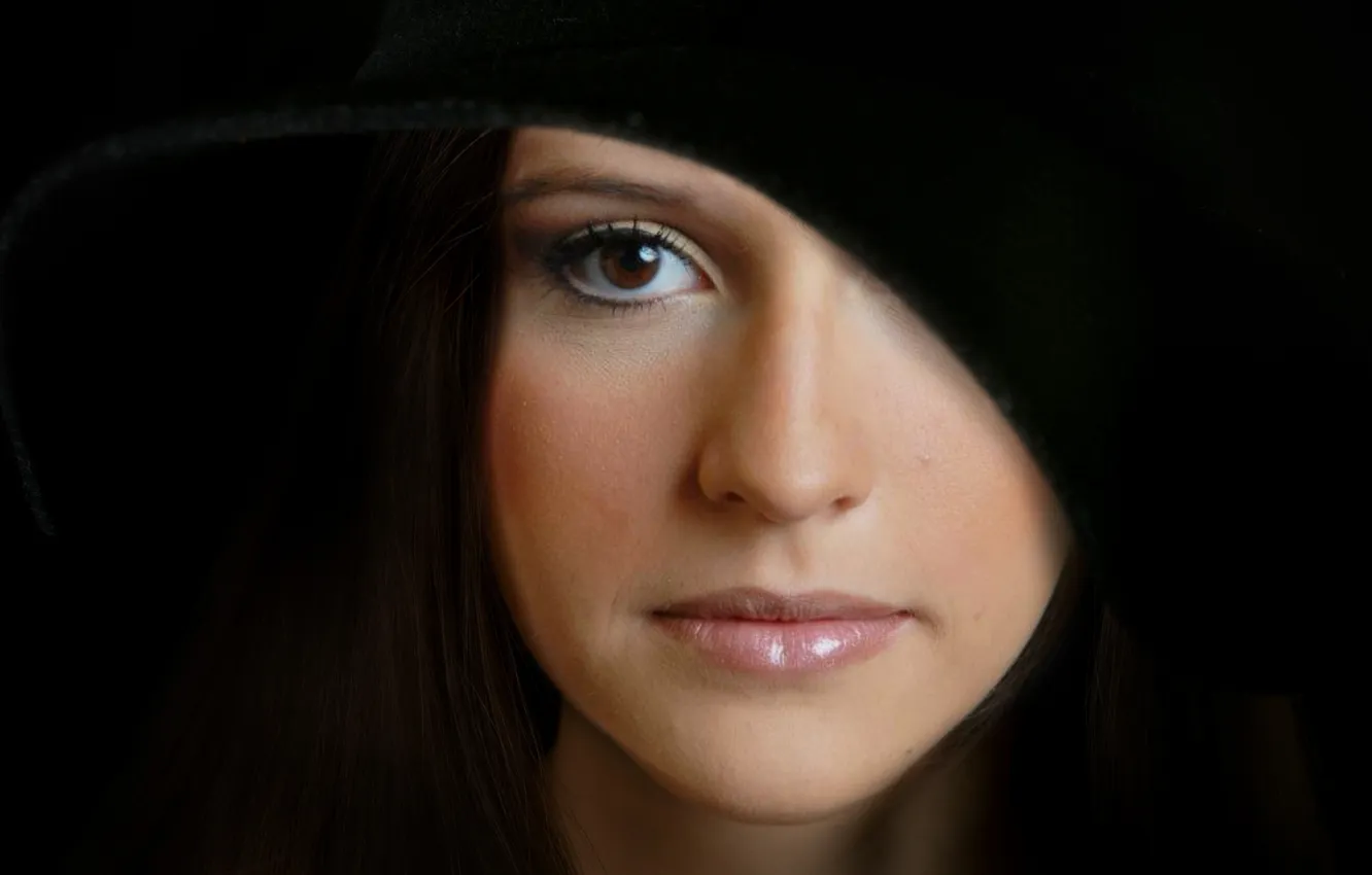 Photo wallpaper model, beauty, face beautiful, face brown eyes