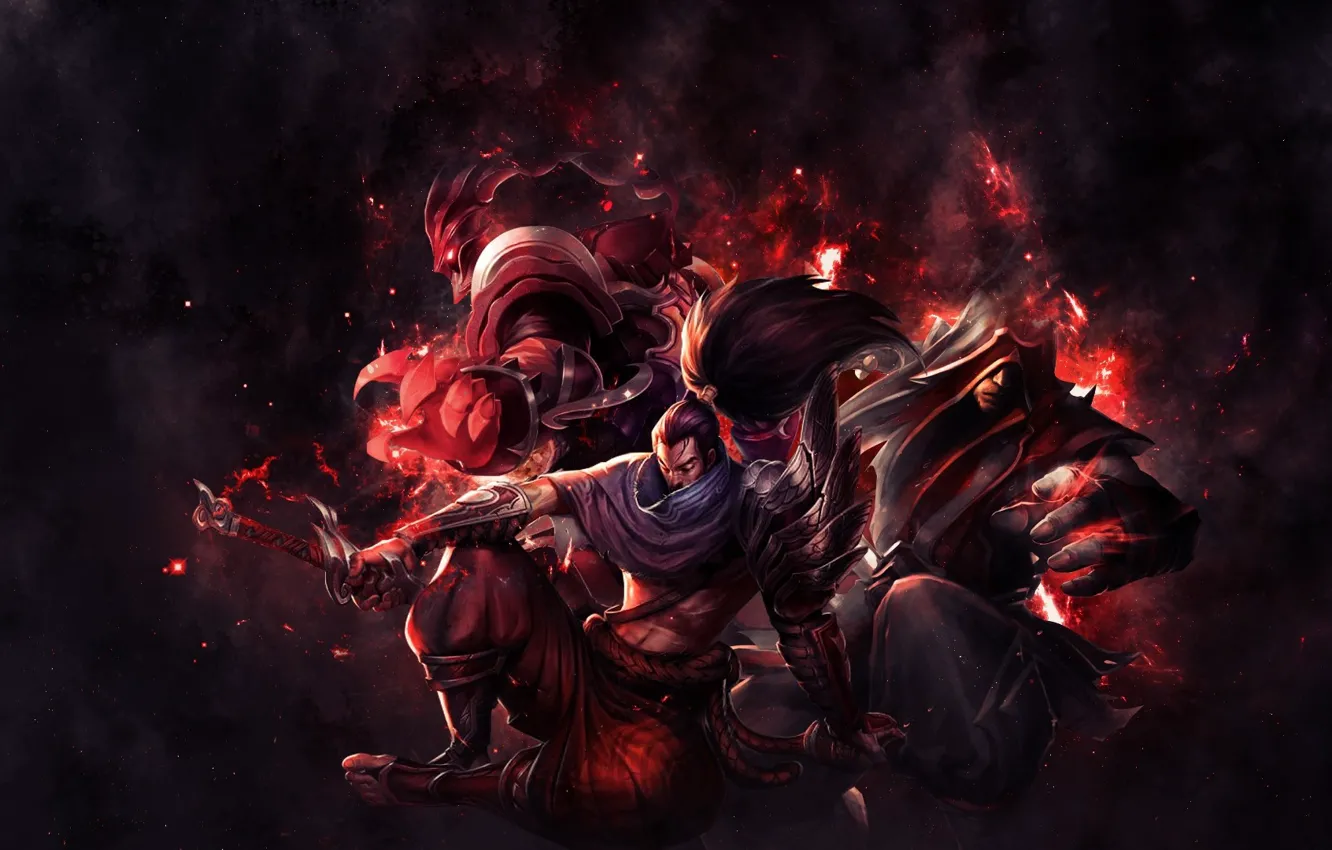 Photo wallpaper weapons, fire, the game, armor, game, character, character, League of Legends