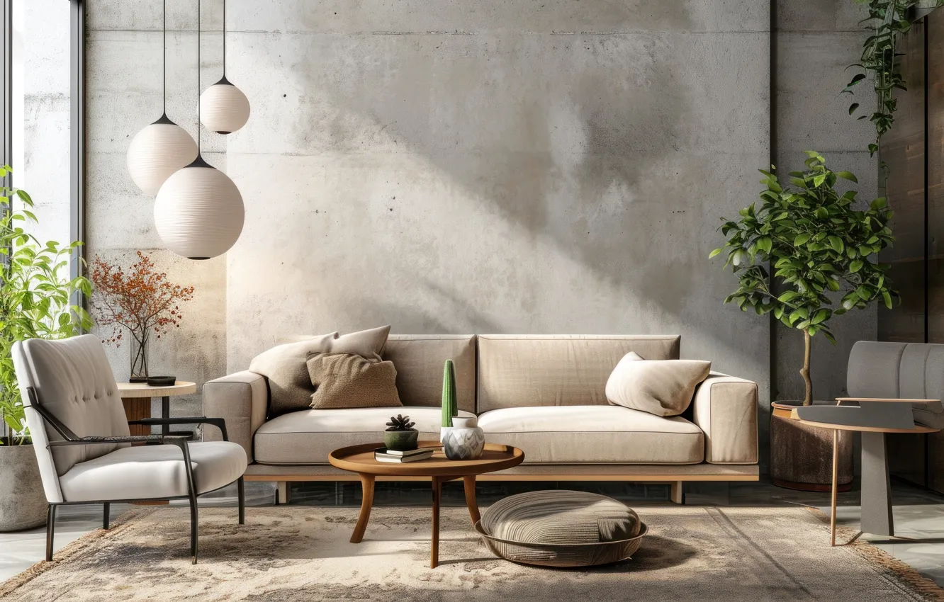Photo wallpaper room, furniture, home, interior, the room