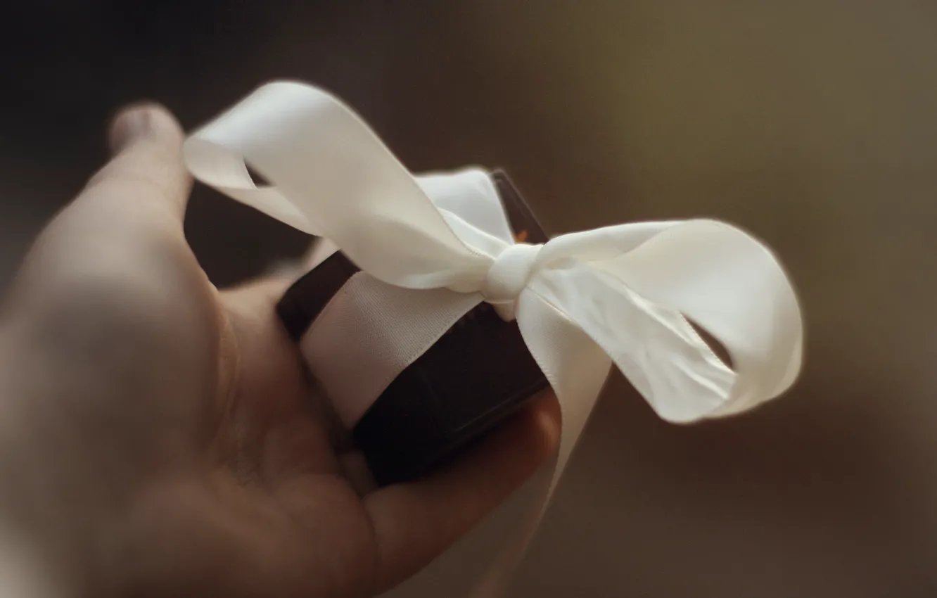 Photo wallpaper white, gift, tape, bow