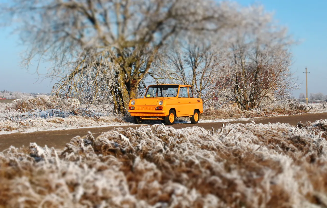 Photo wallpaper Made in USSR, microcar SMZ, SMZ С3Д