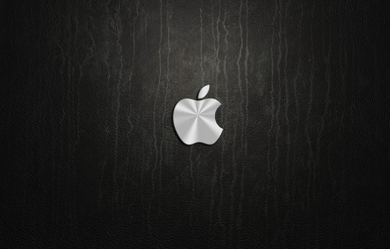 Photo wallpaper apple, silver, logo, logotipo