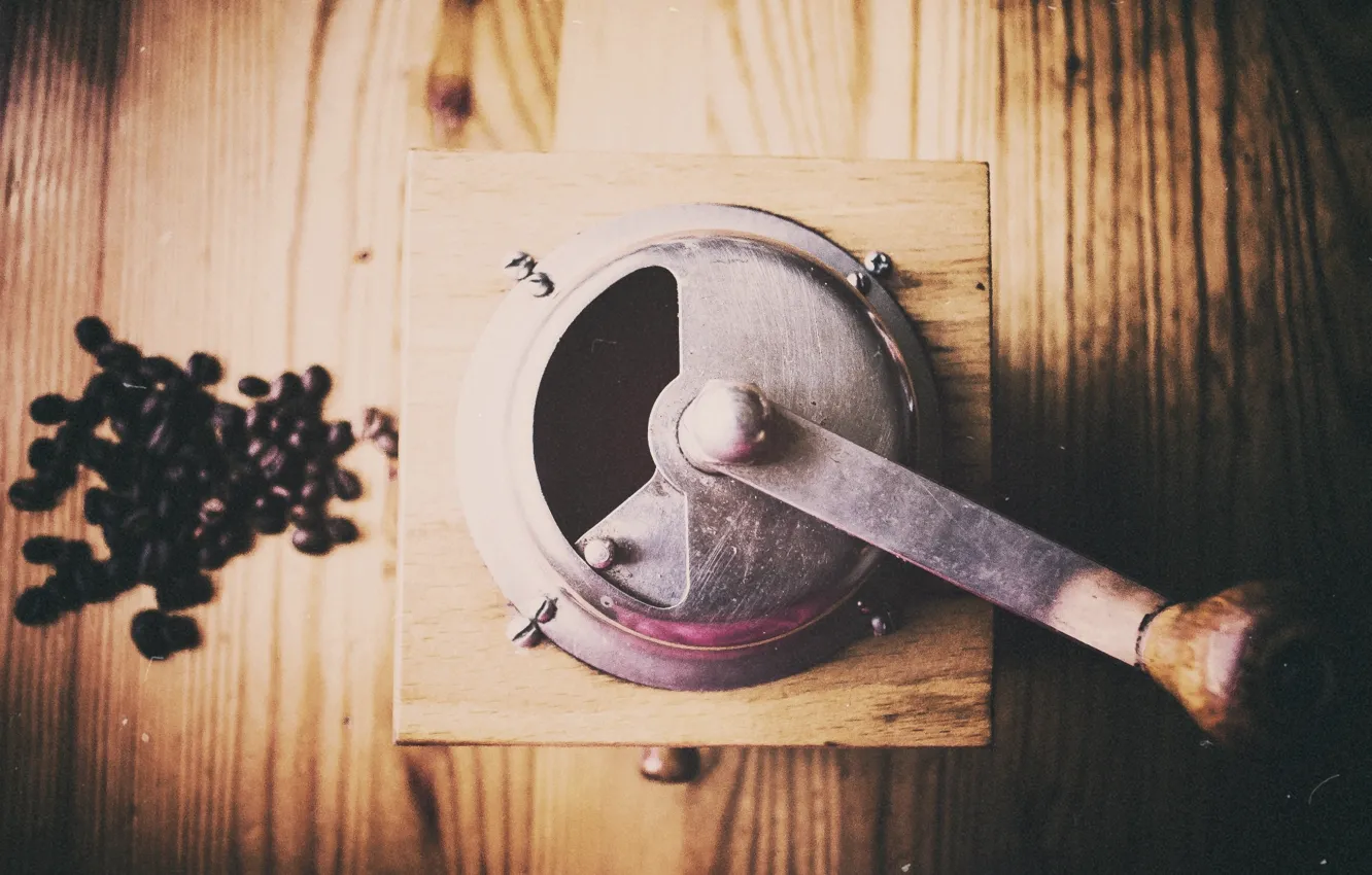 Photo wallpaper old, coffee, coffee beans, murzenko, coffee grinder