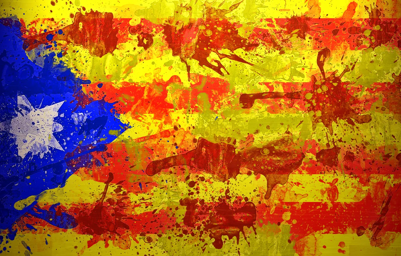 Photo wallpaper paint, star, flag, flag, Estelada, Unofficial flag of the Catalan lands, Escalada