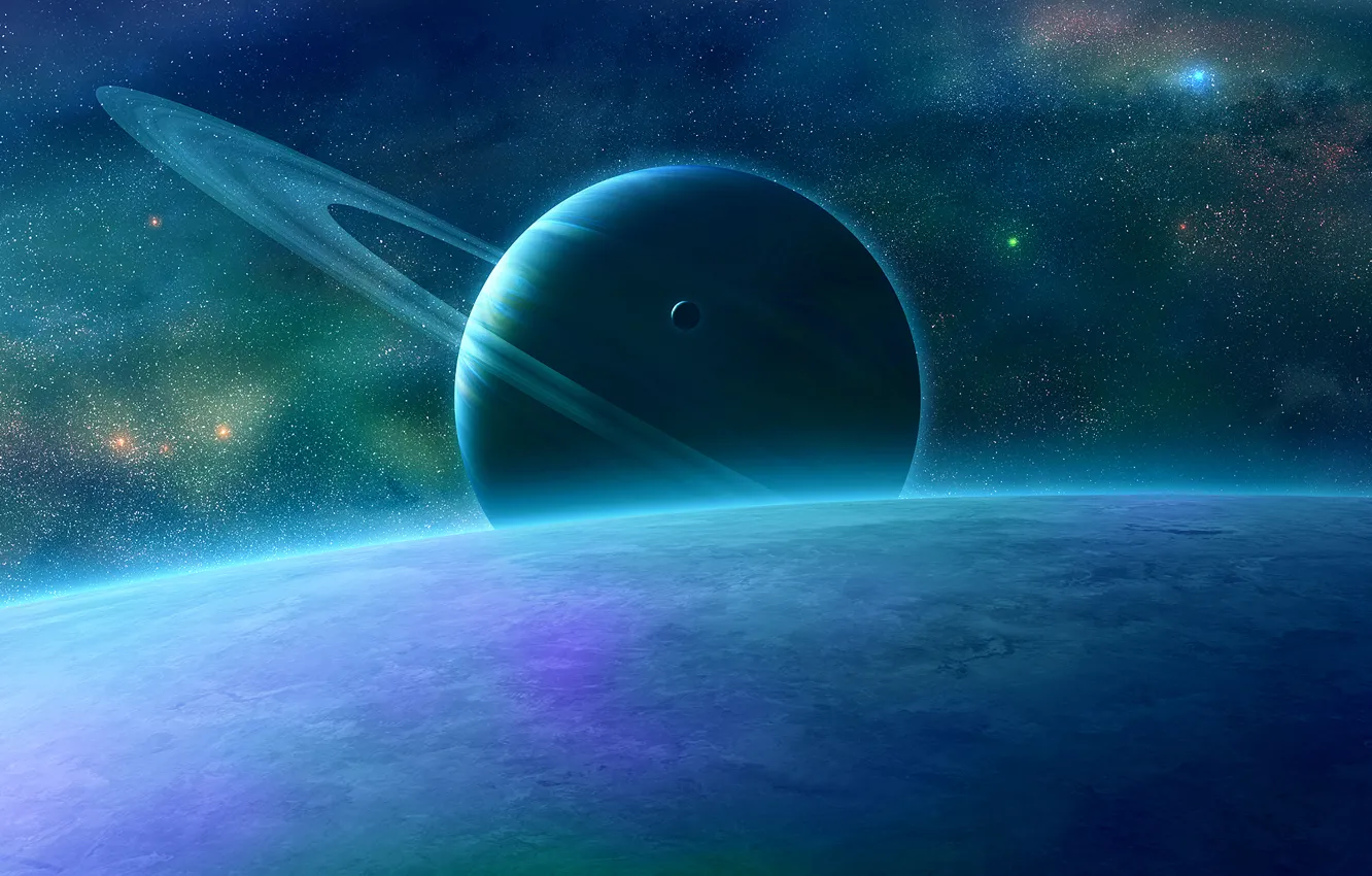 Photo wallpaper space, surface, planet, space, QAuZ