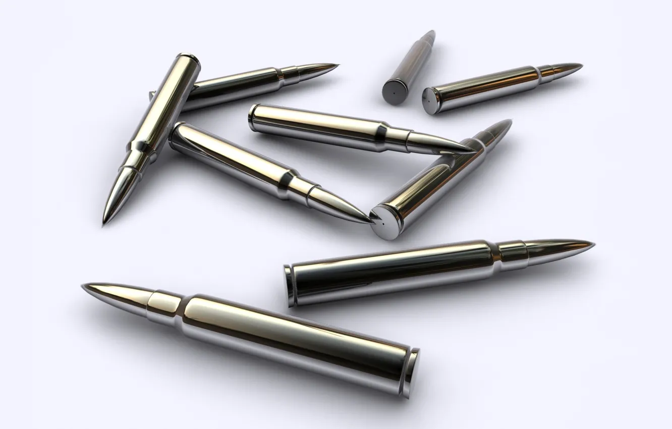 Photo wallpaper white, background, silver, white, cartridges, background, Silver, ammunition