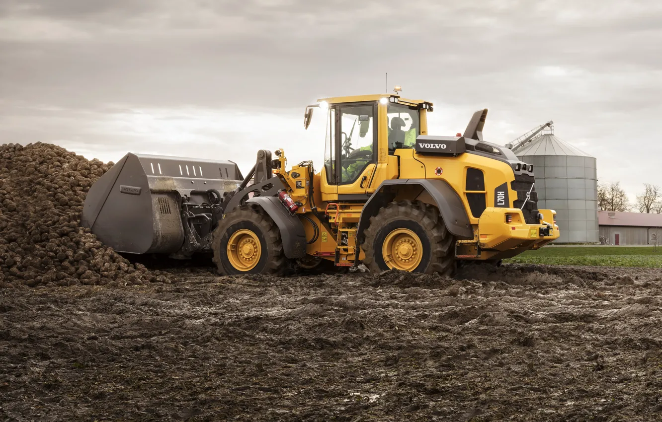 Photo wallpaper photo, Volvo, dirt, loader