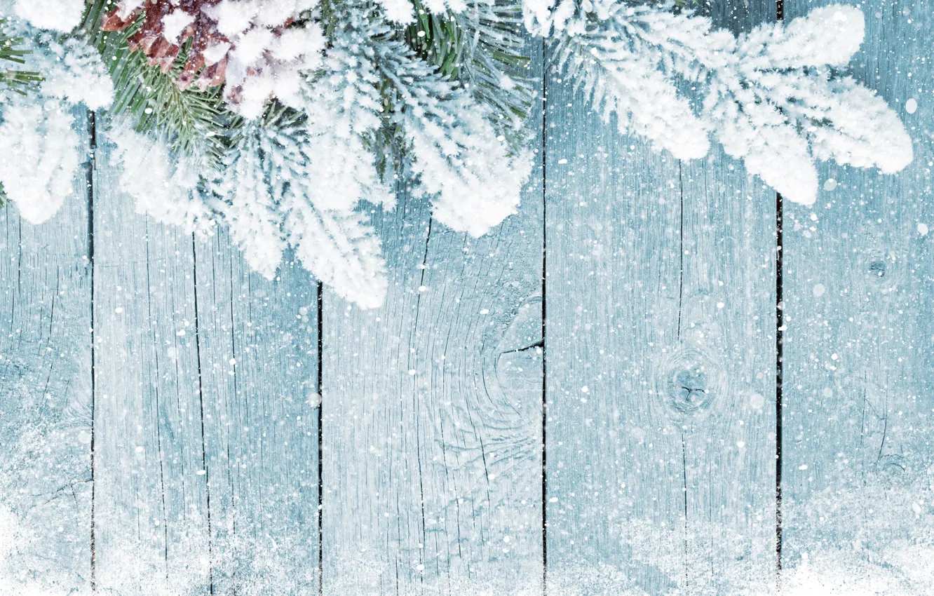 Photo wallpaper winter, snow, tree, new year, Christmas, Christmas, bumps, wood