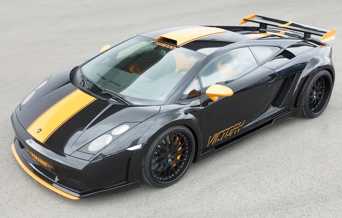 Photo wallpaper yellow, black, color, spoiler, air intake