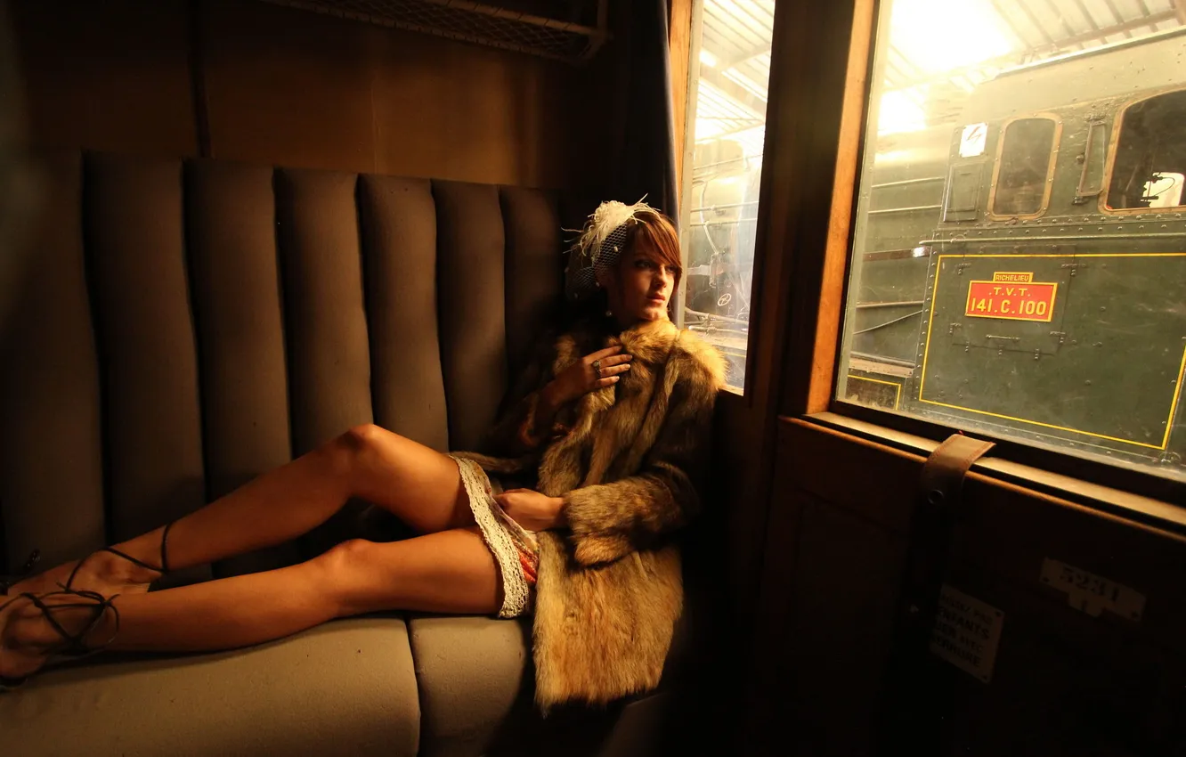 Photo wallpaper girl, pose, background