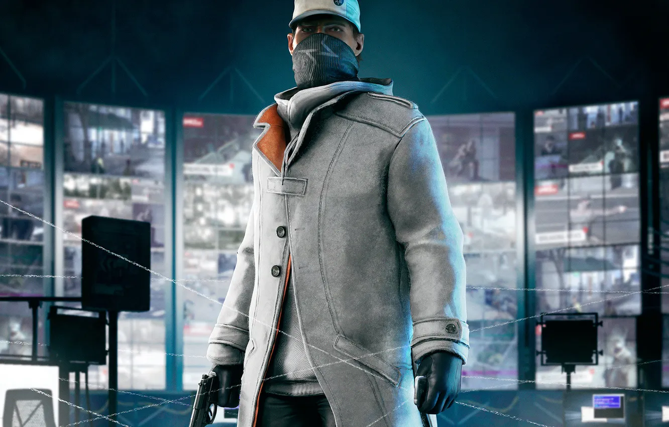 Photo wallpaper Ubisoft, Watch Dogs, Aiden Pearce, hacker