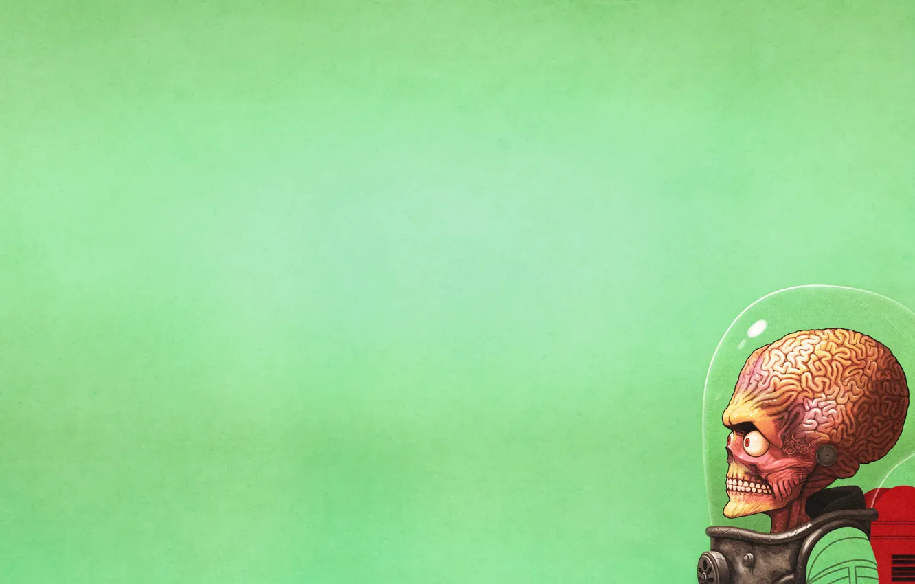Photo wallpaper skull, minimalism, head, the suit, alien, skeleton, alien, brain