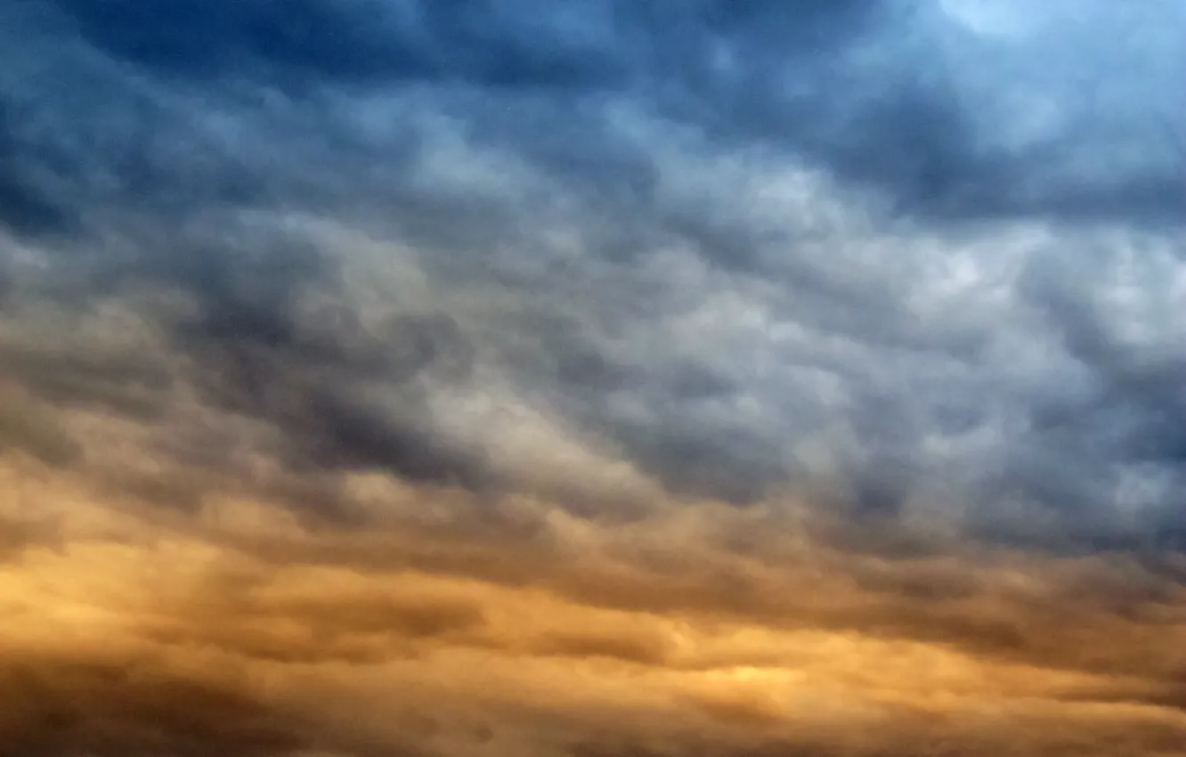 Photo wallpaper the sky, clouds, texture, form, bad weather