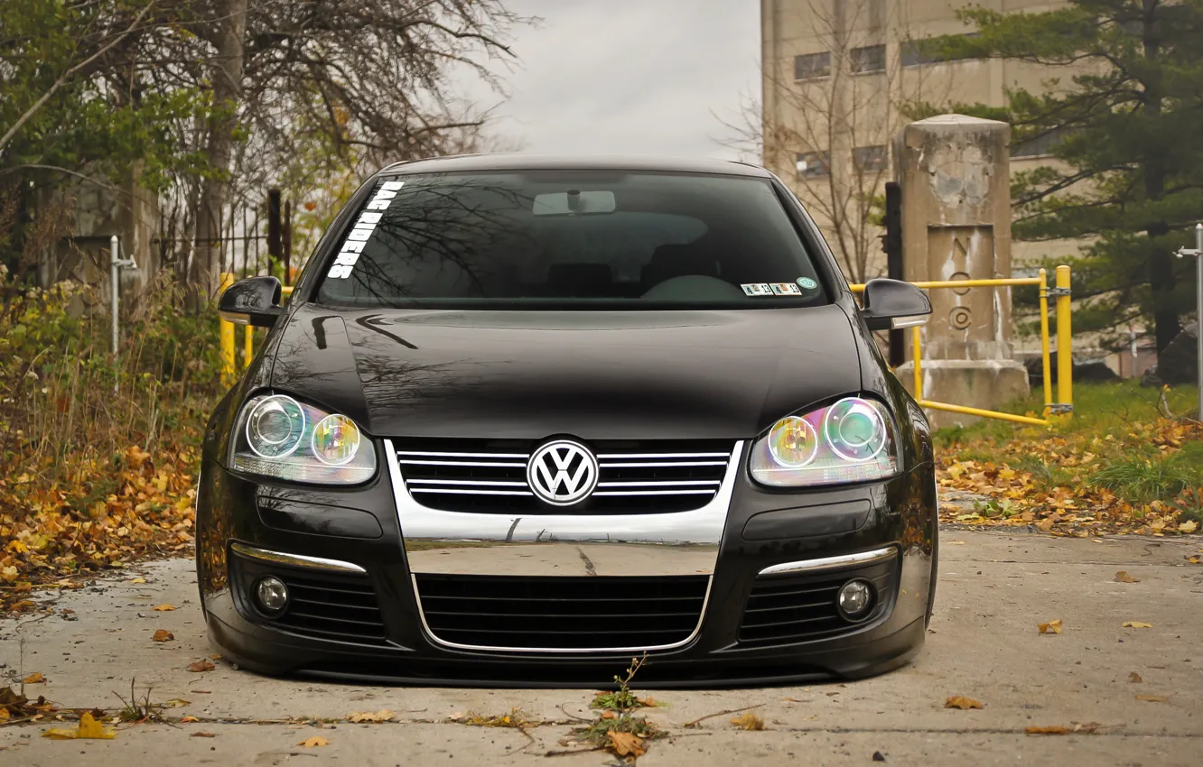 Photo wallpaper black, volkswagen, before, black, Golf, golf, Volkswagen, MK5