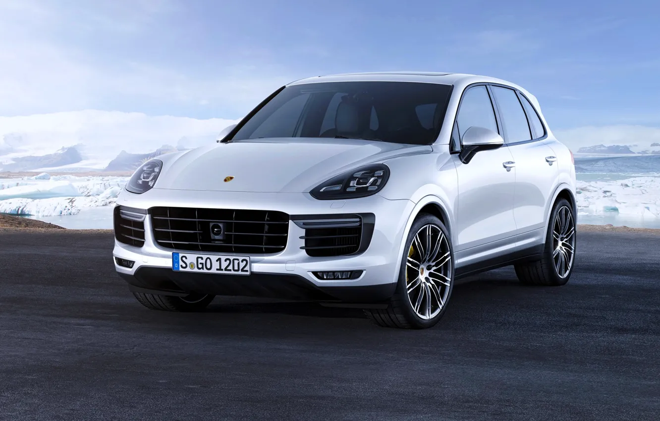 Photo wallpaper Porsche, Porsche, Cayenne, Cayenne, 958, Turbo S, 2015