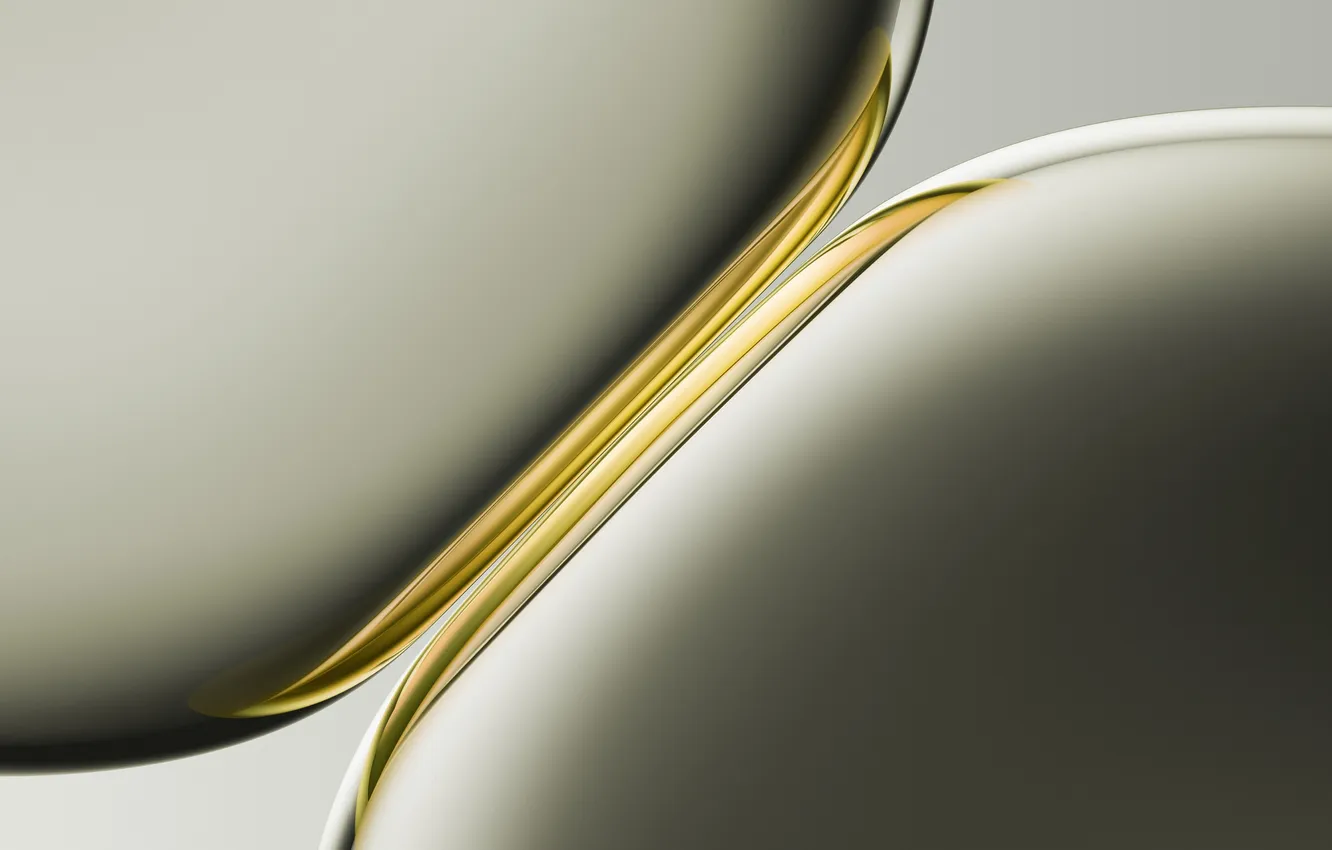 Photo wallpaper abstract, golden, yellow, 3D render, gradient, 3D rendering