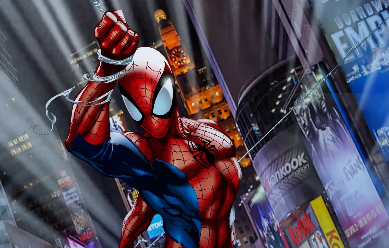 Photo wallpaper costume, superhero, art, marvel comics, Peter Parker, Ultimate Spider-Man