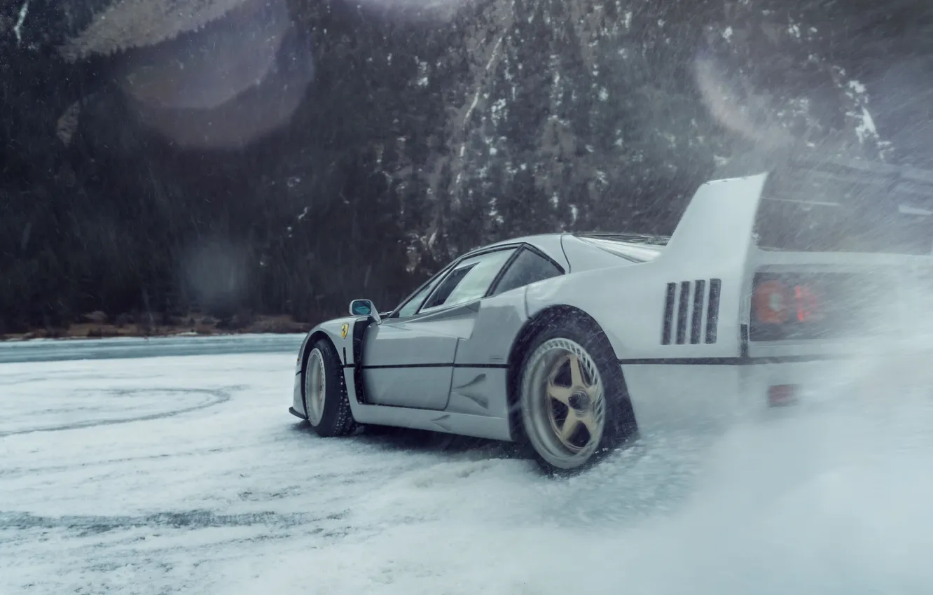 Photo wallpaper car, Ferrari, F40, Supercar