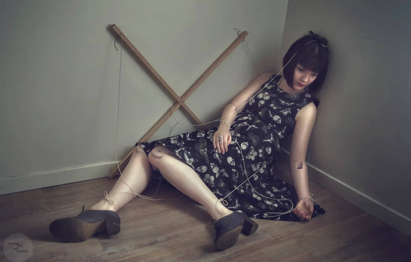 Photo wallpaper girl, the situation, doll