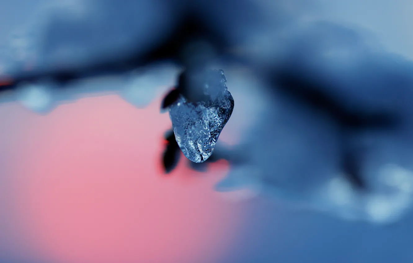 Photo wallpaper snow, ice, Diamond