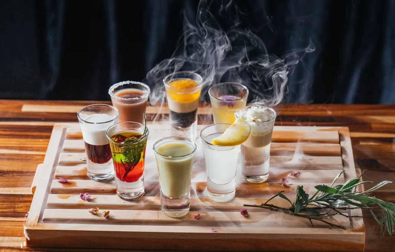 Photo wallpaper pair, alcohol, cocktail, drink