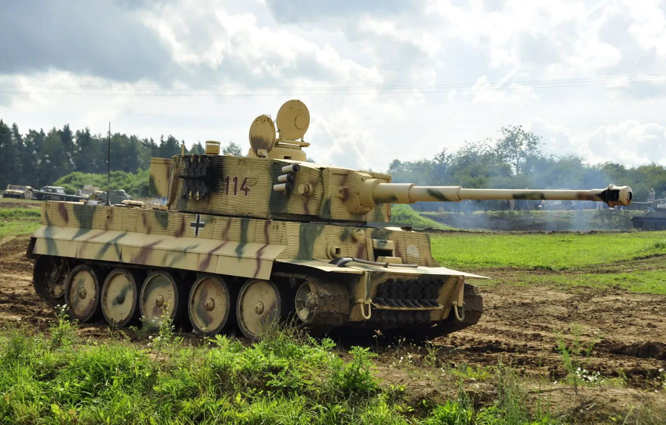 Photo wallpaper tank, Tiger, armor, German, PzKpfw VI, SdKfz 181, heavy