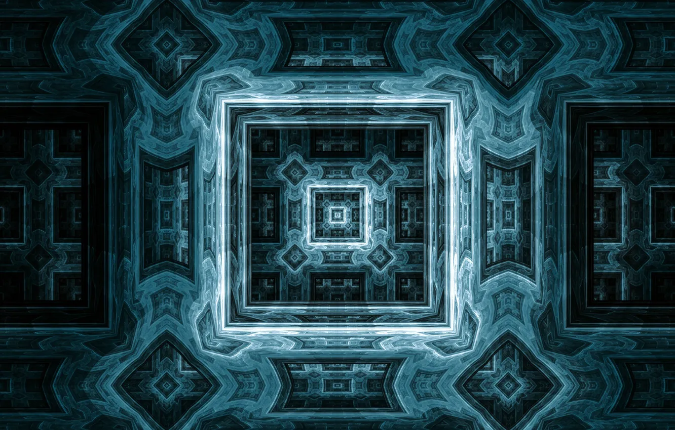 Photo wallpaper pattern, squares, fractal