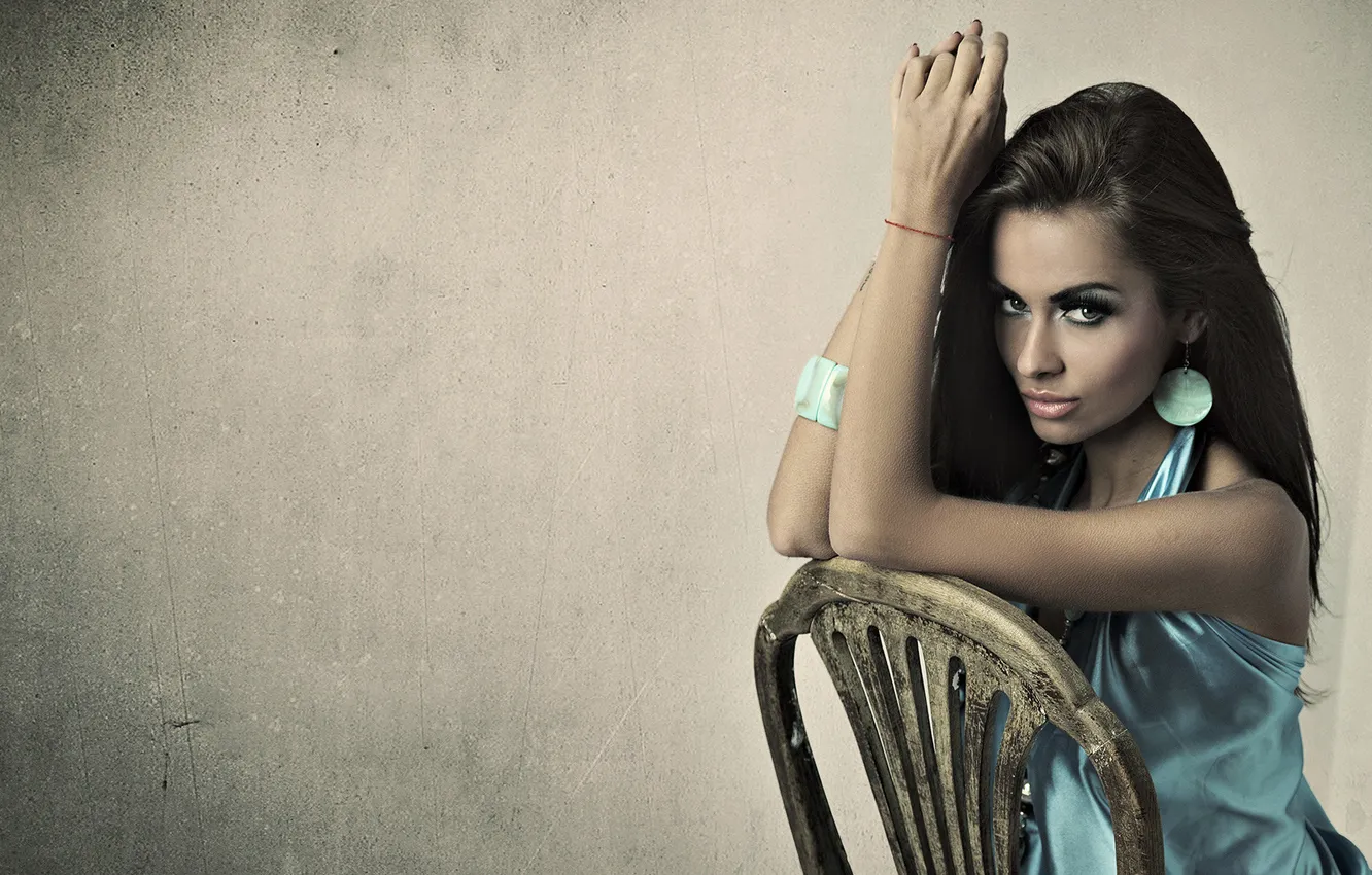 Photo wallpaper look, wall, chair