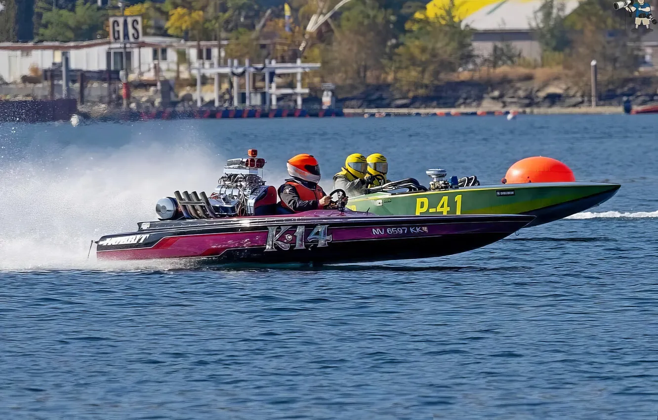 Photo wallpaper race, boat, speed
