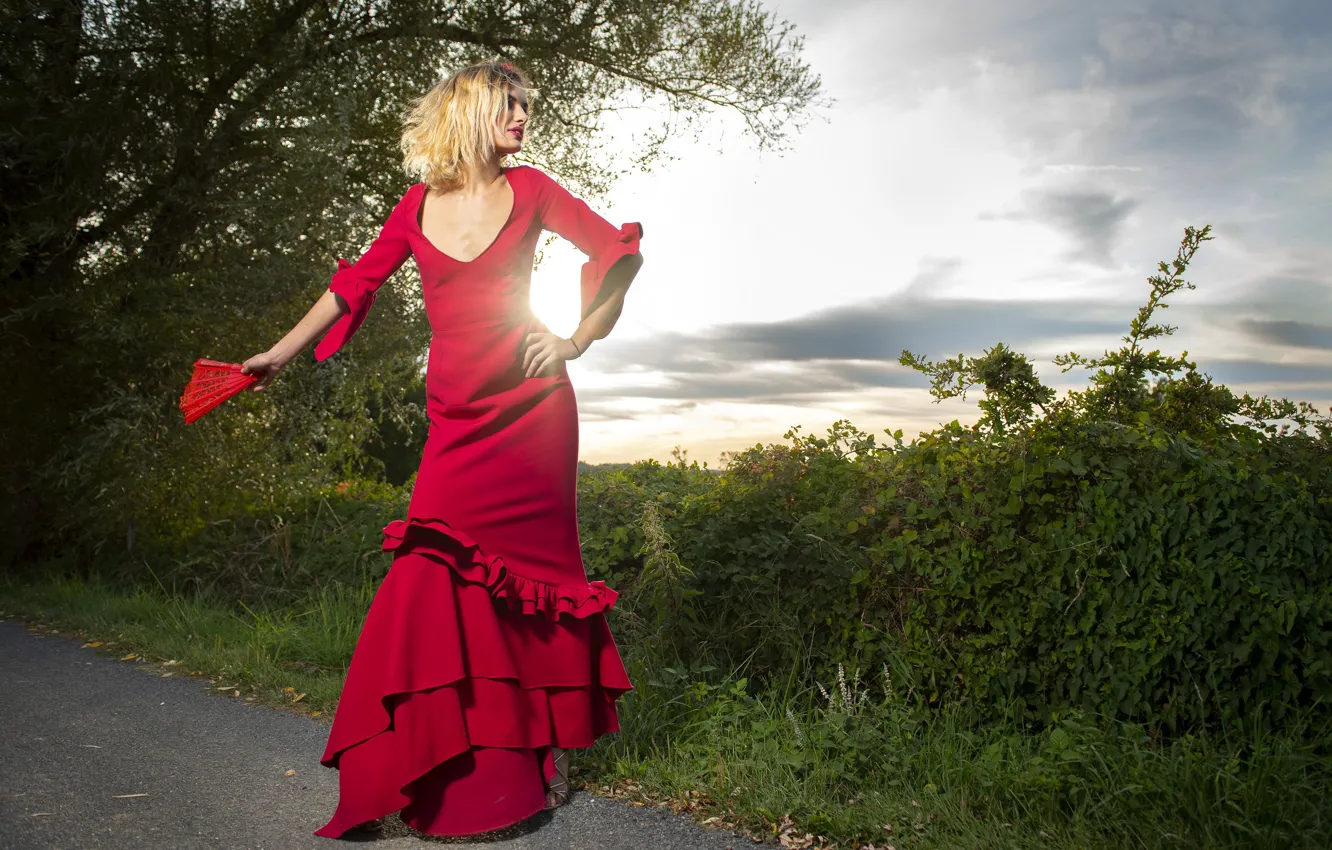 Photo wallpaper girl, light, Morgane