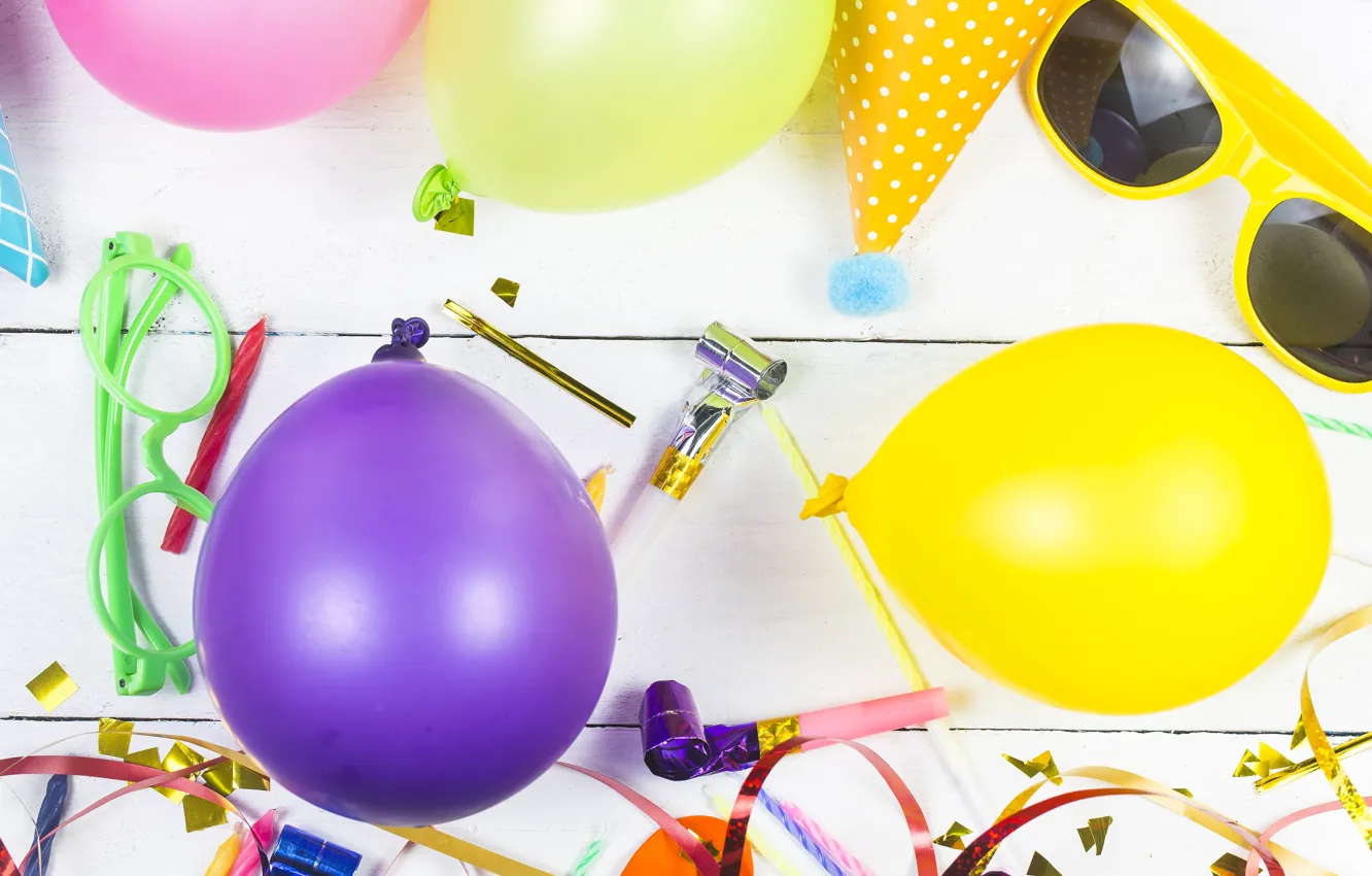 Photo wallpaper birthday, holiday, balls