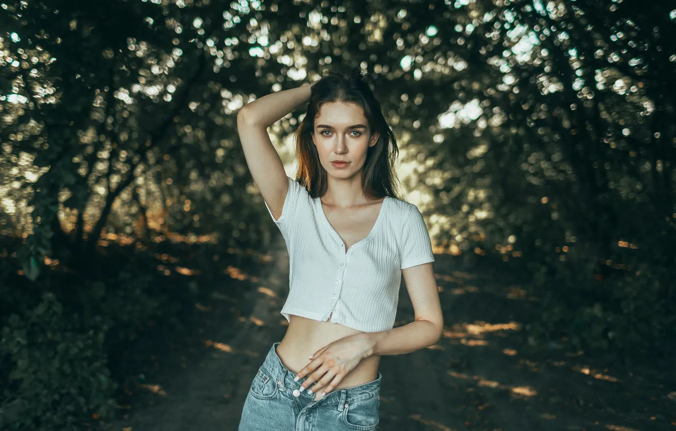 Photo wallpaper girl, pose, model, Roosso Alex