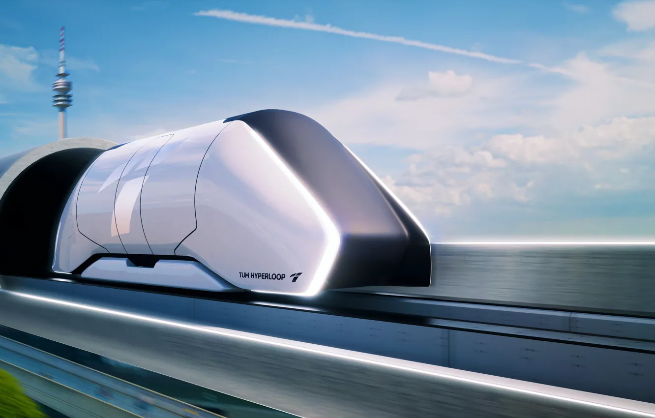 Photo wallpaper hi-tech, magnetic levitation, TUM Hyperloop