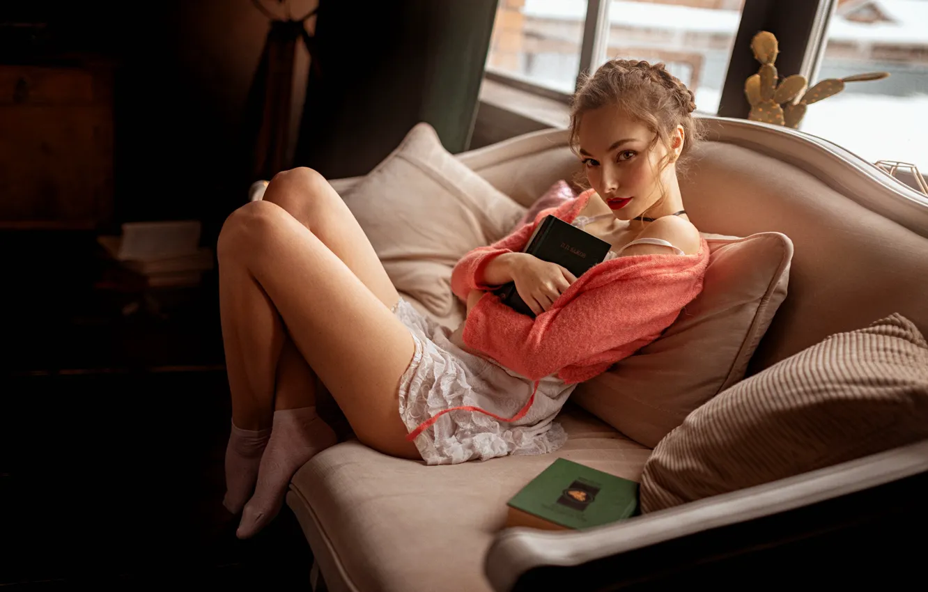 Photo wallpaper girl, beauty, brown hair, legs, George Chernyadev, Georgy Chernyadyev, Alexander Misharin