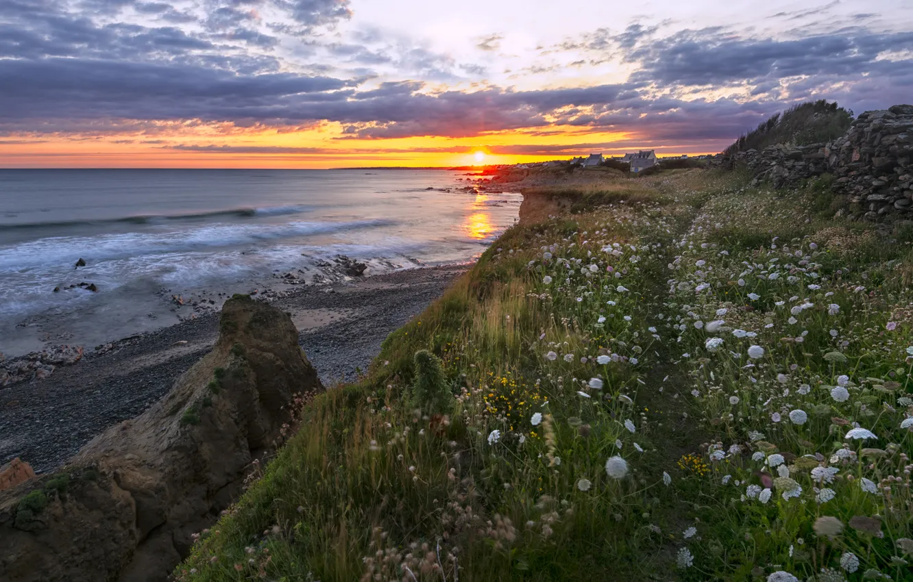 Photo wallpaper Brittany, Arrondissement of Quimper, Brunphuez
