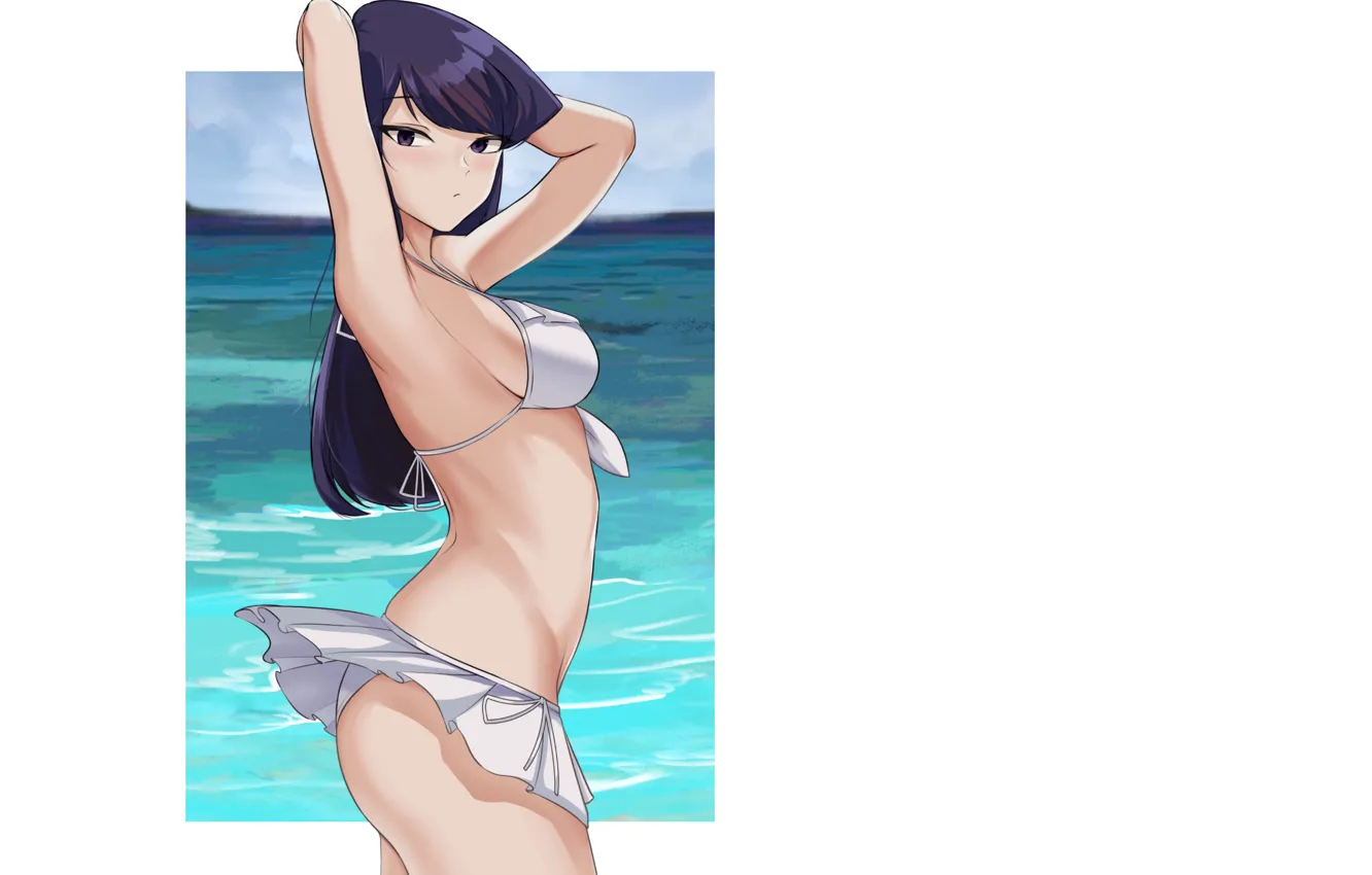 Photo wallpaper kawaii, girl, hot, sexy, beach, sea, stretch, anime