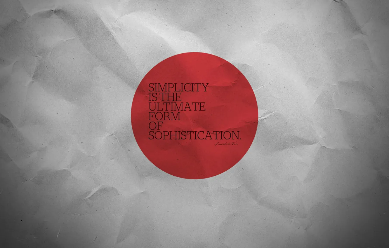 Photo wallpaper circles, red, aphorism, Leonardo da Vinci