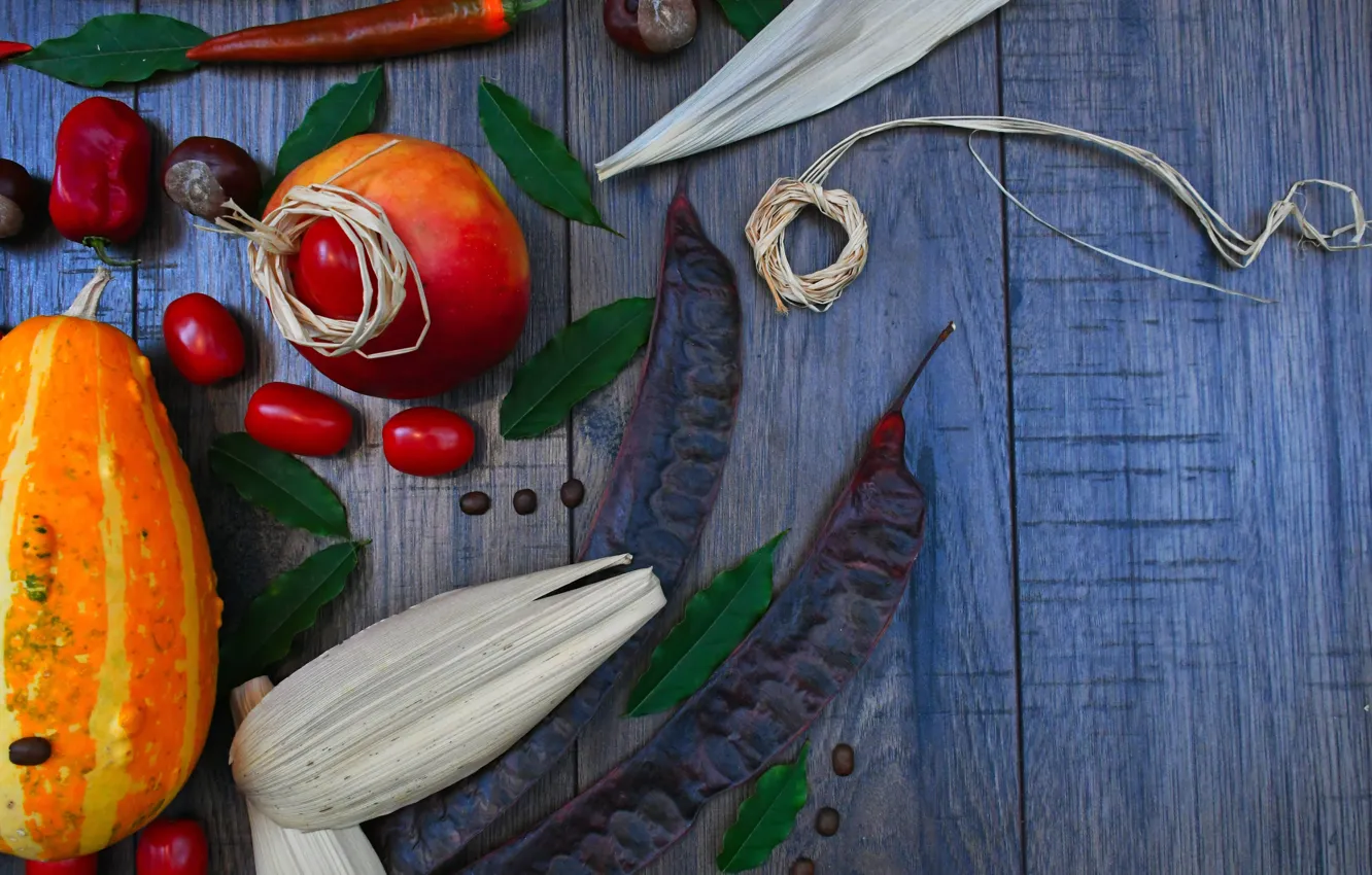 Photo wallpaper pumpkin, vegetables, autumn mood