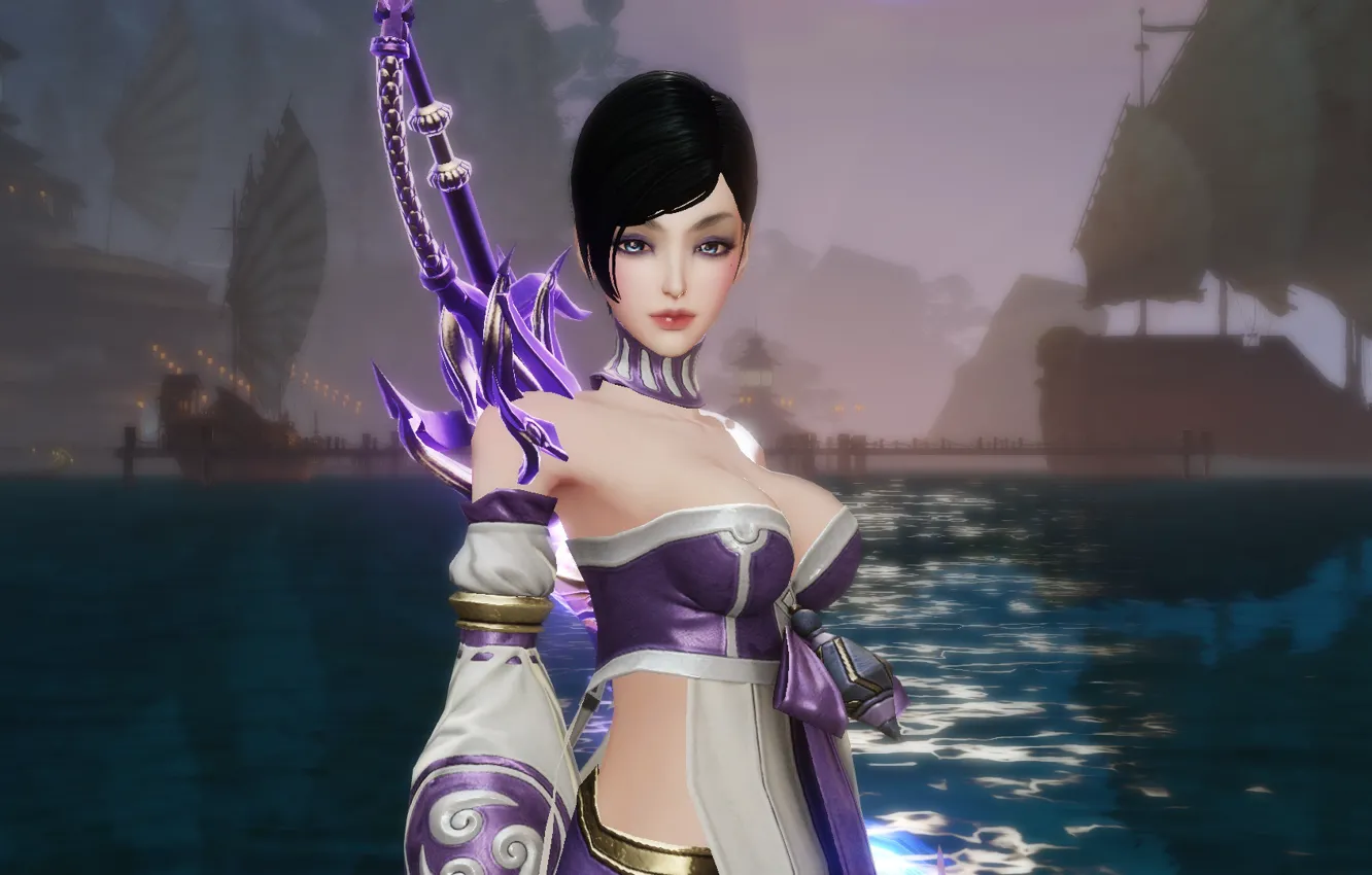 Photo wallpaper girl, the game, beauty, sword, MAG, Revelation