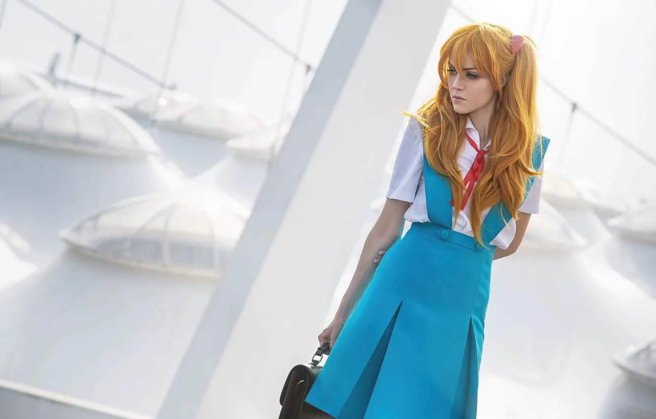 Photo wallpaper Neon, asuka, cosplay, Evangelion, Genesis