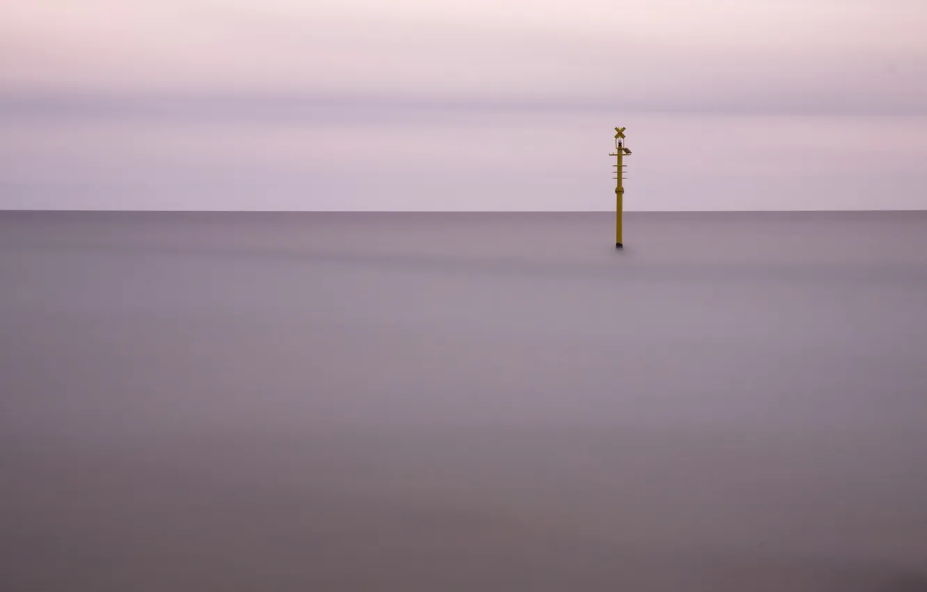Photo wallpaper nature, lake, sign