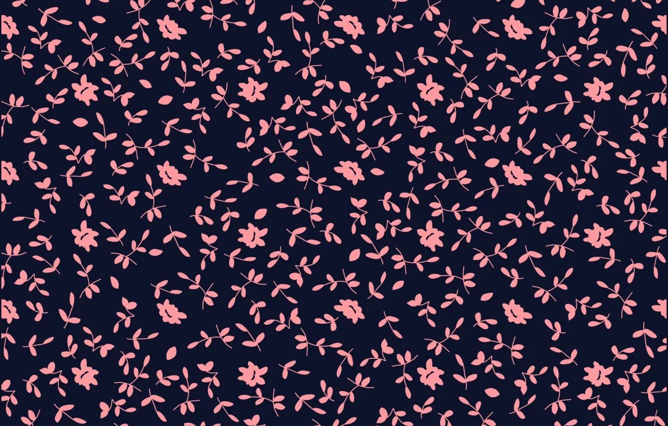 Photo wallpaper Wallpaper, texture, pink, black background, flowers