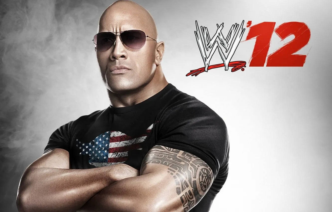 Photo wallpaper rocks, The Rock, WWE 12