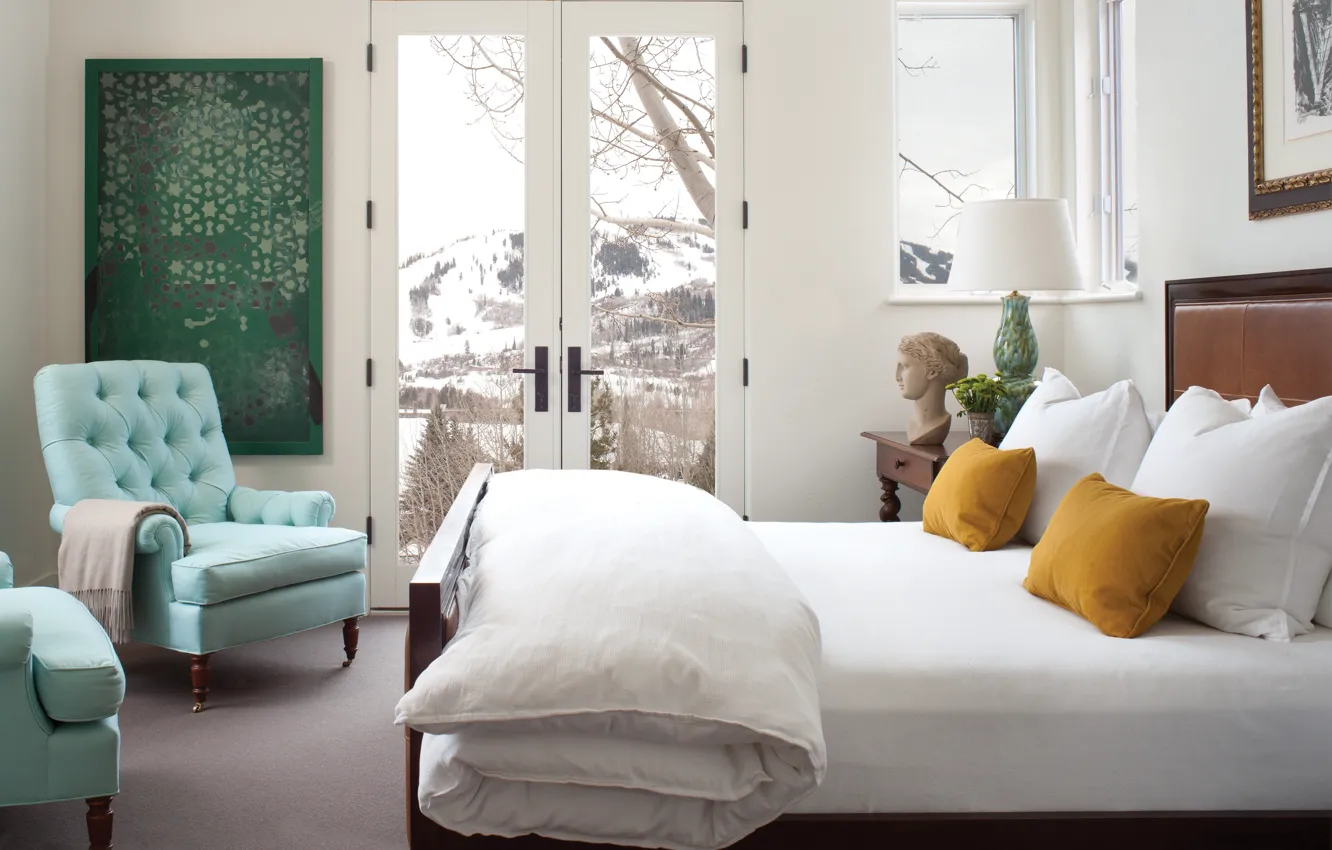 Photo wallpaper design, style, Villa, home, interior, bedroom